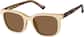 Angle view of Square Clip-on Sunglasses 99117722 in Yellow thumbnail