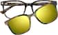 Front view of Square Clip-on Sunglasses 99117725 in Tortoiseshell thumbnail