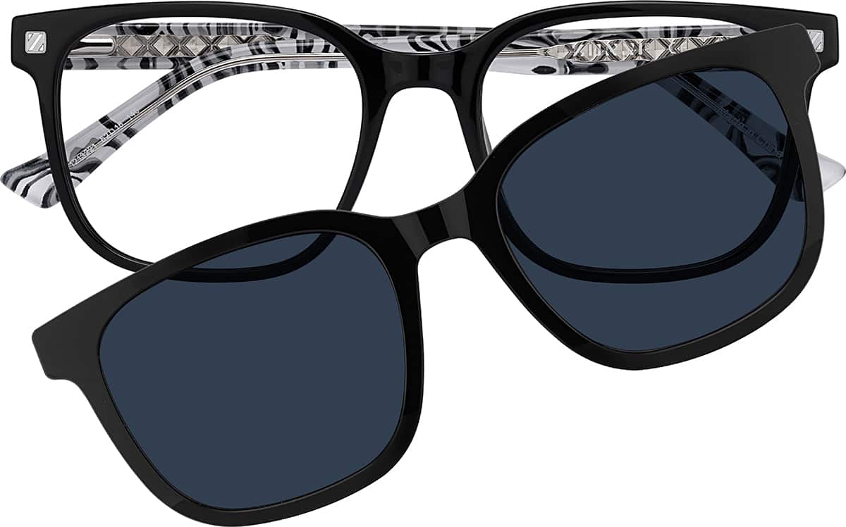 Front view of Square Sunshades 99117821 in Black