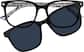 Front view of Lentes de Sol cuadradas con lentes con clip 99117821 in Negro thumbnail