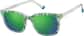 Angle view of Square Clip-on Sunglasses 99117823 in Clear thumbnail