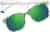 Front view of Square Clip-on Sunglasses 99117823 in Clear thumbnail