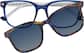 Front view of Lentes de Sol cuadradas con lentes de clip 99117916 in Azul thumbnail