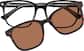 Front view of Lentes de Sol cuadradas con lentes de clip 99117921 in Negro thumbnail