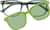 Front view of Square Clip-on Sunglasses 99117924 in Green thumbnail