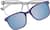 Front view of Square Clip-on Sunglasses 99118012 in Gray thumbnail