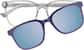 Front view of Square Clip-on Sunglasses 99118012 in Gray thumbnail