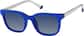 Angle view of Square Clip-on Sunglasses 99118016 in Blue thumbnail