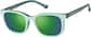Angle view of Lentes de Sol cuadradas con lentes con clip 99118024 in Verde thumbnail