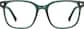Front view without clip-on of Lentes de Sol cuadradas con lentes con clip 99118024 in Verde thumbnail