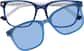 Front view of Square Clip-on Sunglasses 99118116 in Blue thumbnail