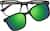 Front view of Square Sunshades 99118121 in Black thumbnail