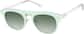Angle view of Clip-On Sunglasses 99118423 in Transparent Sage Green and Clear thumbnail