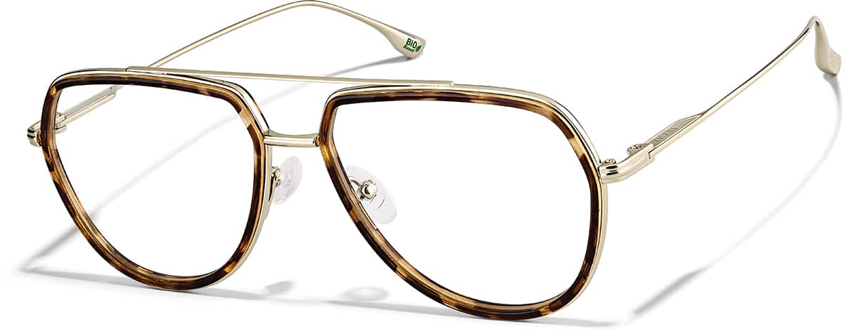 プロジェクター minato Tortoiseshell and Gold Aviator Glasses #99119325 | Zenni Optical