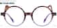 Front view of Cattitude Glasses 99120017 in Purple thumbnail