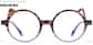 Front view of Cattitude Glasses 99120717 in Purple thumbnail