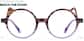 Front view of Cattitude Glasses 99121417 in Purple thumbnail