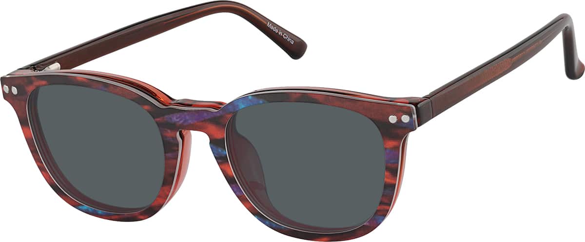 【2個セット】WWW_DELICAPILLARGRIP Red Polarized Magnetic Clip On Glasses #99121518 | Zenni Optical