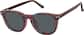 Angle view of Polarized Magnetic Clip On Glasses 99121518 in Red thumbnail
