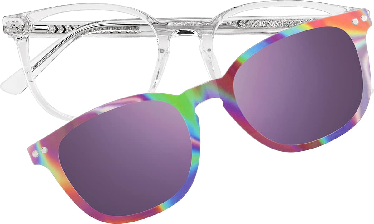 Clear Polarized Magnetic Clip On Glasses #99121723 | Zenni Optical