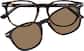 Front view of Polarized Magnetic Clip On Glasses 99121825 in Tortoiseshell thumbnail