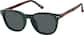 Angle view of Polarized Magnetic Clip On Glasses 99121924 in Green thumbnail