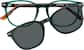 Front view of Polarized Magnetic Clip On Glasses 99121924 in Green thumbnail