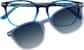 Front view of Polarized Magnetic Clip On Glasses 99122036 in Blue thumbnail