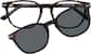 Front view of Polarized Magnetic Clip On Eyeglasses 99122525 in Tortoiseshell thumbnail