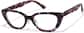 Angle view of Patterned Cat-eye Glasses  99123239 in Burgundy/Violet thumbnail
