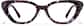 Front view of Patterned Cat-eye Glasses  99123239 in Burgundy/Violet thumbnail