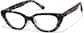 Angle view of Patterned Cat-eye Glasses  99123249 in Black/Grey thumbnail