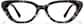 Front view of Patterned Cat-eye Glasses  99123249 in Black/Grey thumbnail