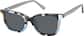 Angle view of Cat-Eye Magnetic Clip-On Sunglasses 99123312 in Gray  thumbnail