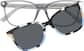 Front view of Cat-Eye Magnetic Clip-On Sunglasses 99123312 in Gray  thumbnail
