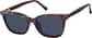 Angle view of Lunettes de soleil magnétiques Clip solaire en forme d’œil de chat 99123315 in Brun thumbnail