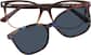 Front view of Lunettes de soleil magnétiques Clip solaire en forme d’œil de chat 99123315 in Brun thumbnail