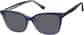 Angle view of Cat-Eye Magnetic Clip-On Sunglasses 99123316 in Navy Blue  thumbnail