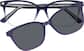 Front view of Cat-Eye Magnetic Clip-On Sunglasses 99123316 in Navy Blue  thumbnail