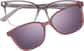 Front view of Cat-Eye Magnetic Clip-On Sunglasses 99123317 in Purple thumbnail