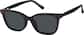 Angle view of Cat-Eye Magnetic Clip-On Sunglasses 99123321 in Black thumbnail