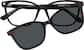 Front view of Cat-Eye Magnetic Clip-On Sunglasses 99123321 in Black thumbnail