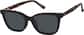Angle view of Cat-Eye Magnetic Clip-On Sunglasses 99123325 in Tortoiseshell thumbnail