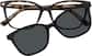 Front view of Cat-Eye Magnetic Clip-On Sunglasses 99123325 in Tortoiseshell thumbnail