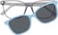 Front view of Lunettes de soleil magnétiques Clip solaire en forme d’œil de chat 99123412 in Gris thumbnail