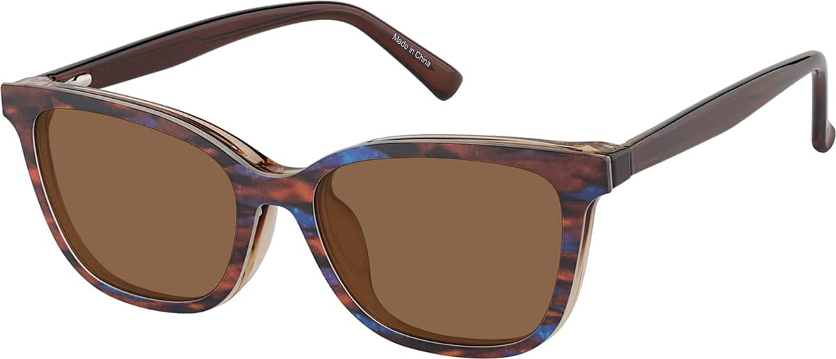 Brown Cat-Eye Magnetic Clip-On Sunglasses #99123415 | Zenni Optical