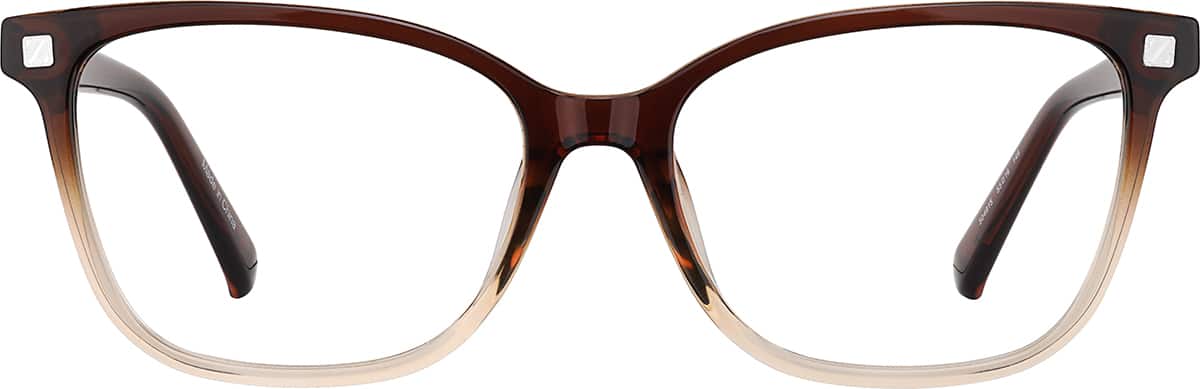 Brown Cat-Eye Magnetic Clip-On Sunglasses #99123415 | Zenni Optical