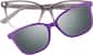 Front view of Cat-Eye Magnetic Clip-On Sunglasses 99123417 in Purple thumbnail