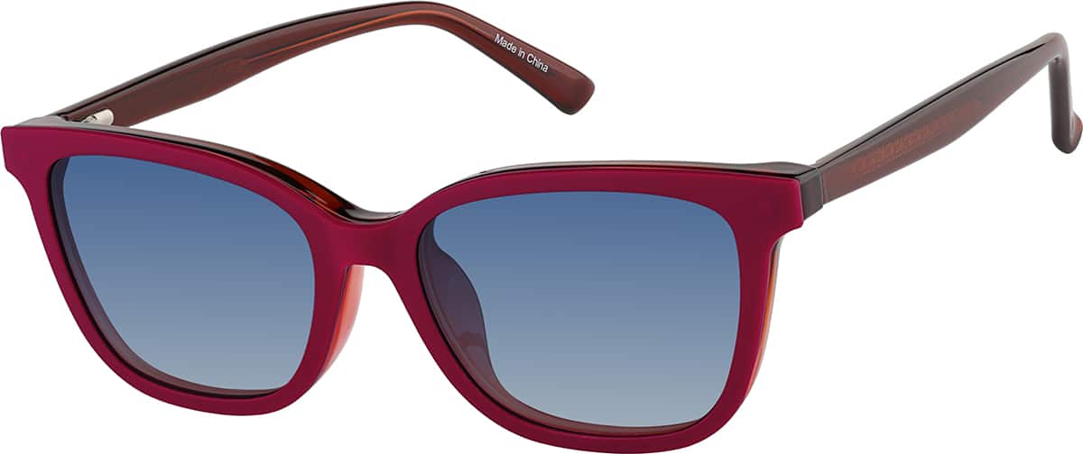 Brown Cat-Eye Magnetic Clip-On Sunglasses #99123415 | Zenni Optical