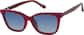Angle view of Lentes de Sol magnéticas Clip-On estilo ojo de gato 99123418 in Rojo thumbnail